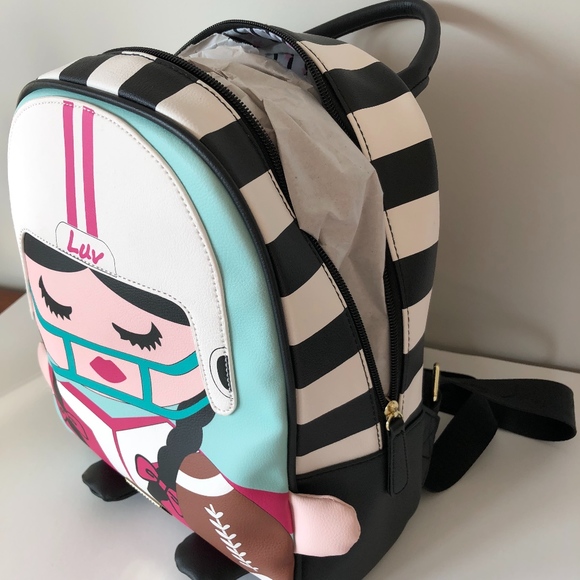 NWT LUV BETSY JOHNSON Football Girl Backpack Purse main image 5